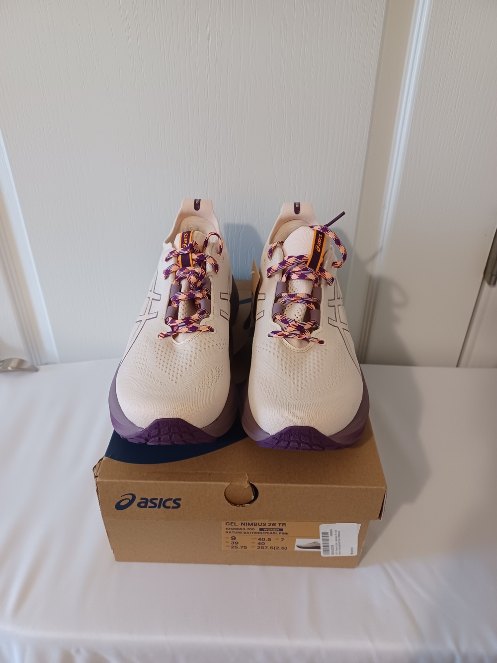 ASICS Women's Blush Pink Running Shoes with Purple Accents - Picture 2 of 14